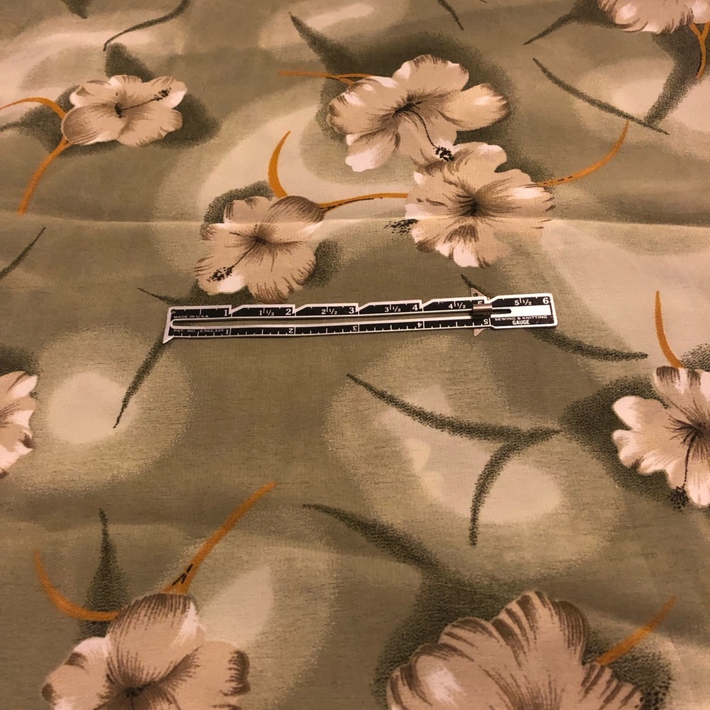 Olive Green Floral Fabric (5 Yards) Sold by the Yard